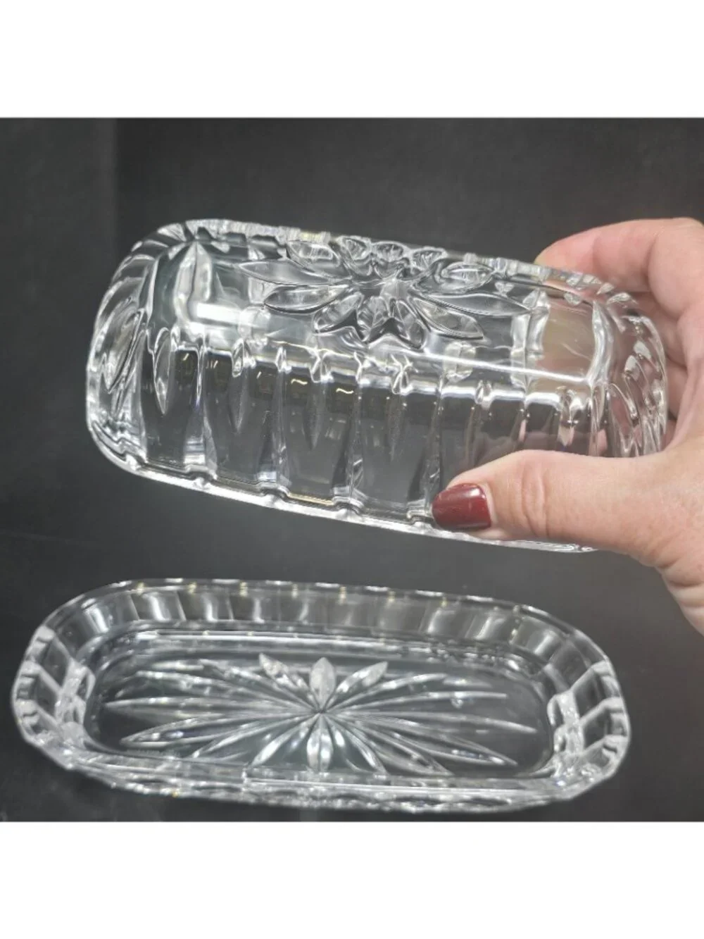 Marquis by Waterford Sheridan Clear Crystal Covered Butter Dish 7.5